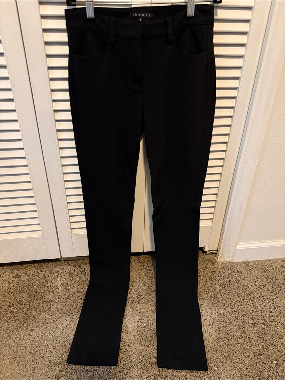 Theory Black Boot-Cut Ponte Pants